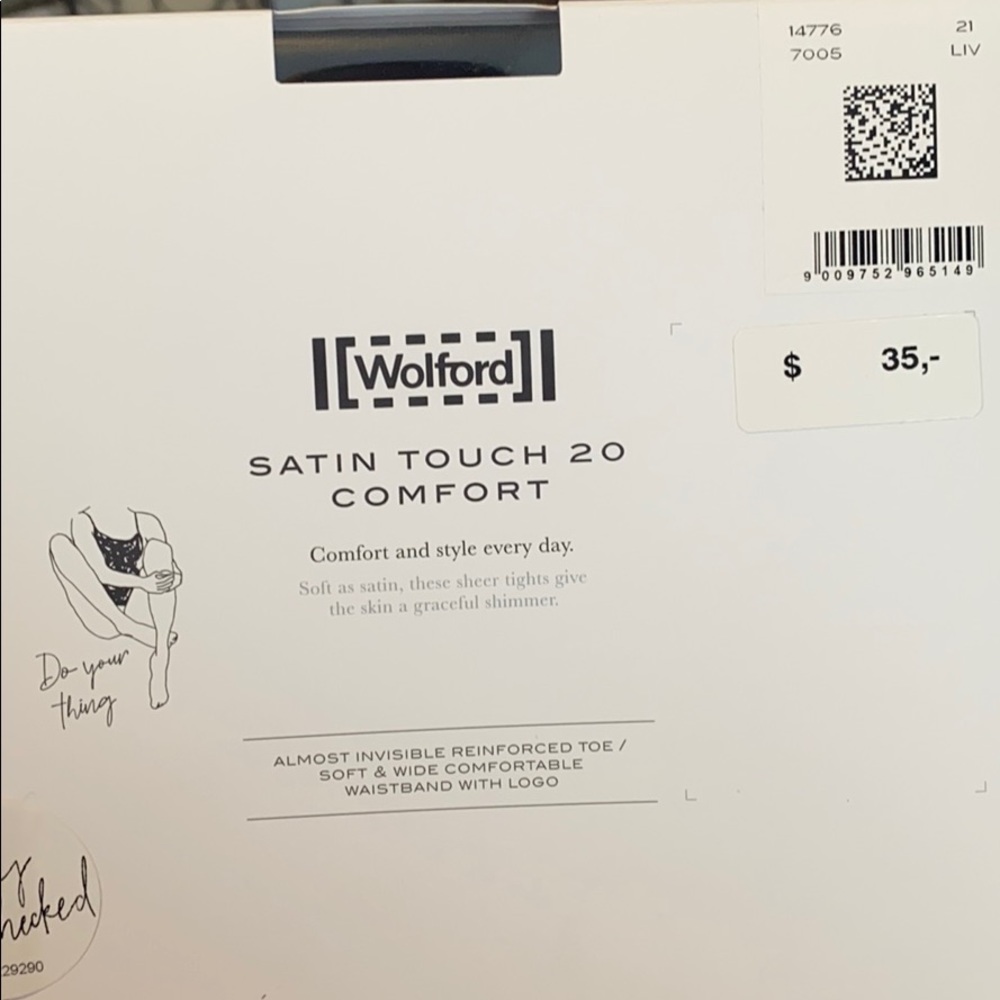 NIB Wolford Satin Touch 20 Tights